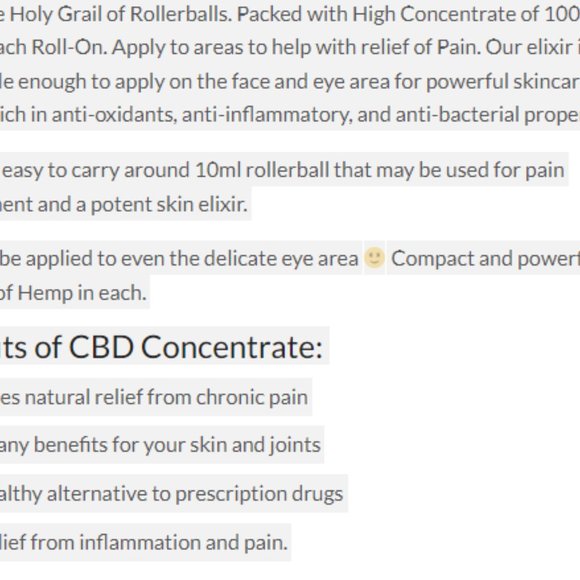 Trippy Lips Holy Roller for Pain and Skincare Repair Elixir - Picture 2 of 3